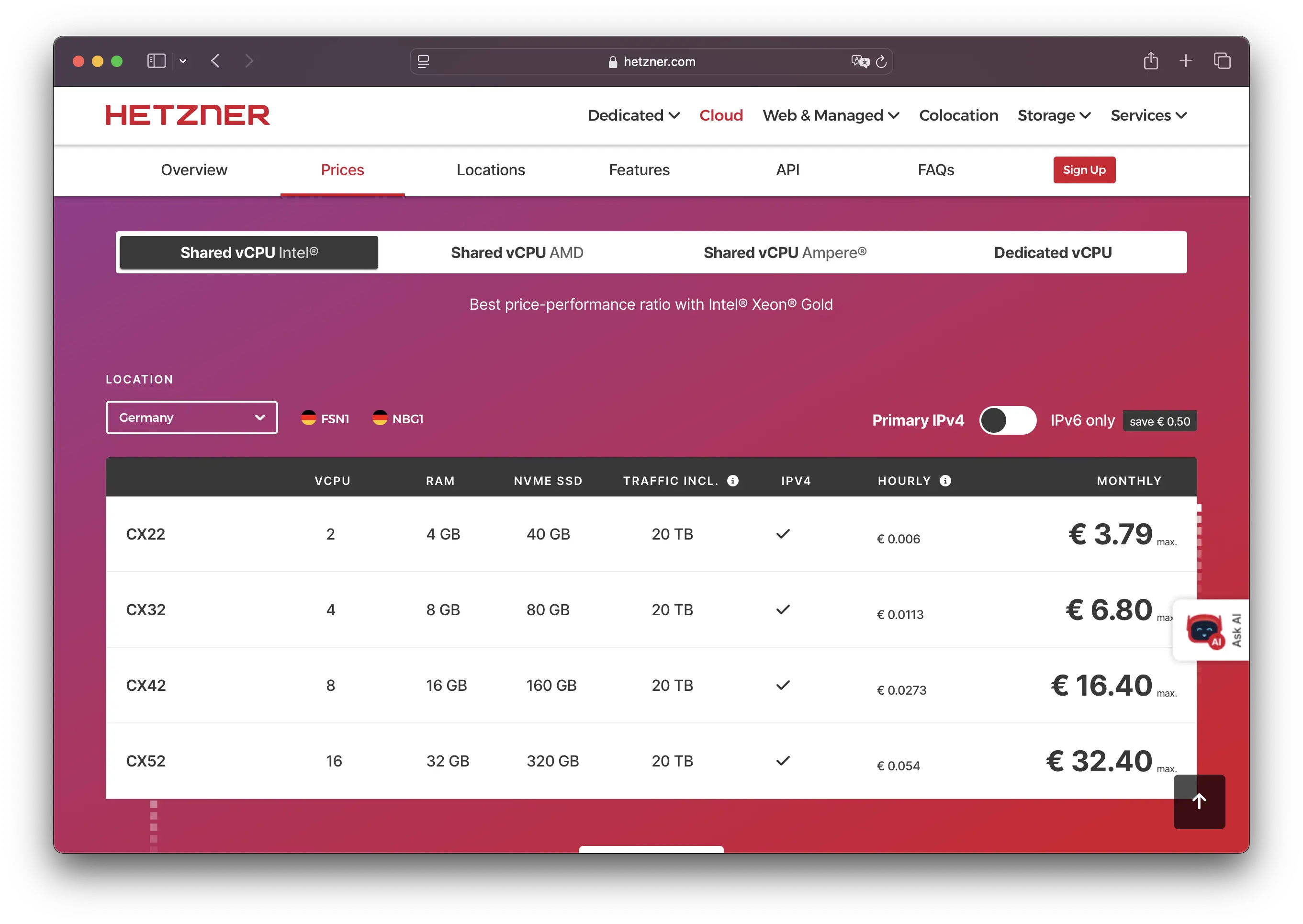 Hetzner Cloud VPS